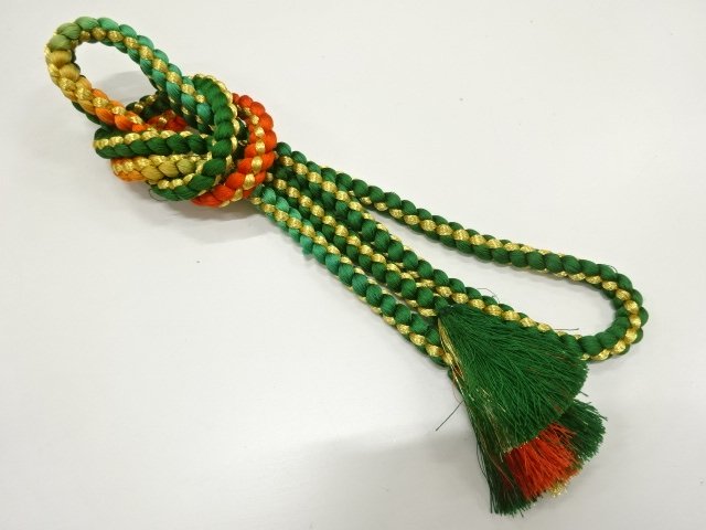 JAPANESE KIMONO / HANDTIED OBIJIME CORD 